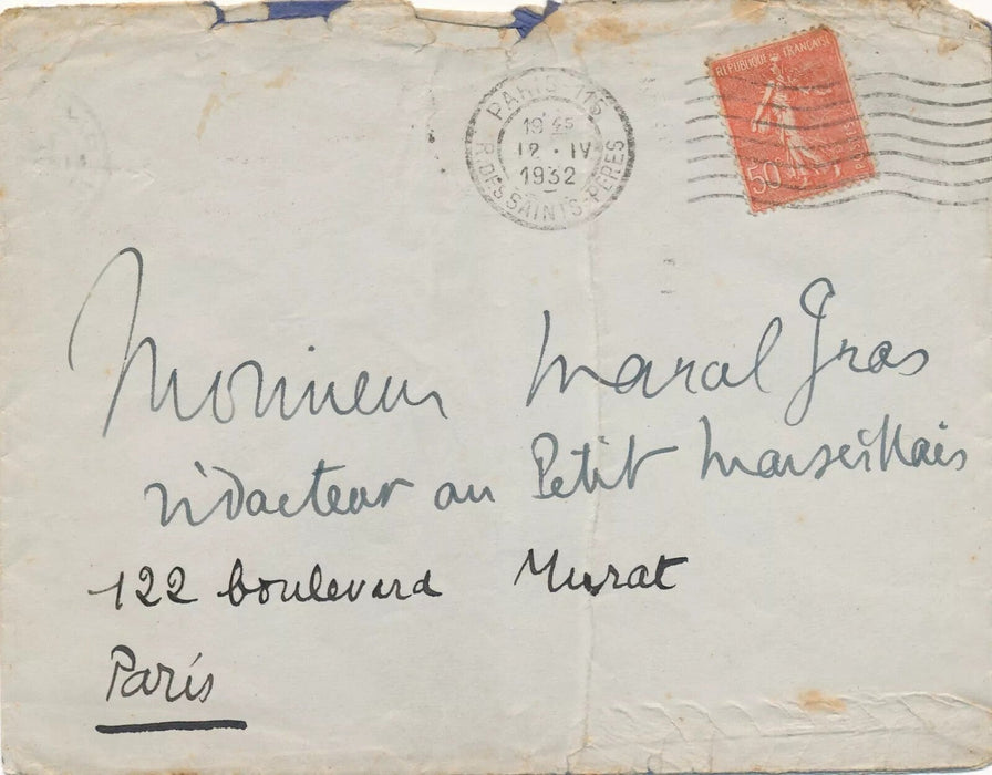 Jacques de Lacretelle 6 lettres autographes signées et 1 carte son travail