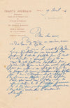 Frantz JOURDAIN à dramaturge et scénariste Henri Duvernois 4 lettres autographes