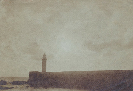 Marine scène portuaire phare technique impression photographique pictorialisme