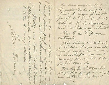 Jean Lorrain 4 lettres Madame de Thèbes 1 lettre sur la photographie portrait