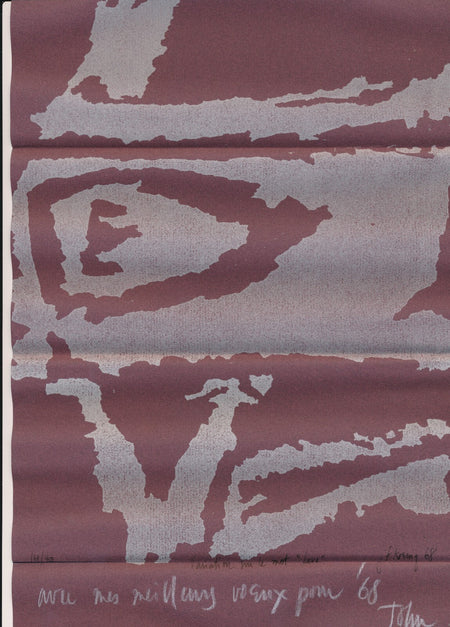 John-Franklin KOENIG lettre autographe ET sérigraphie signée variation AMOUR !