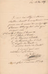 Auguste VINCHON lettre autographe signée ouvrages lithographiés John Flaxman