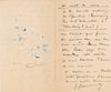 Au relieur Léon GRUEL lettre autographe signée avec DESSIN Fourdrain