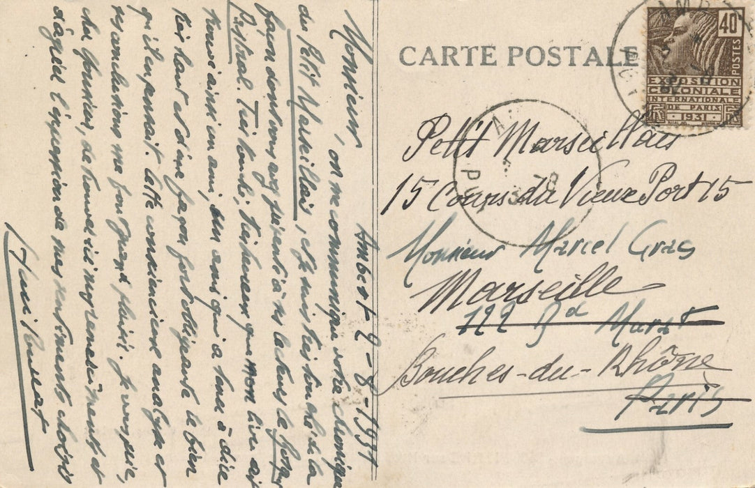 Henri POURRAT écrivain Bosquet pastoral lettre autographe signée Auvergne