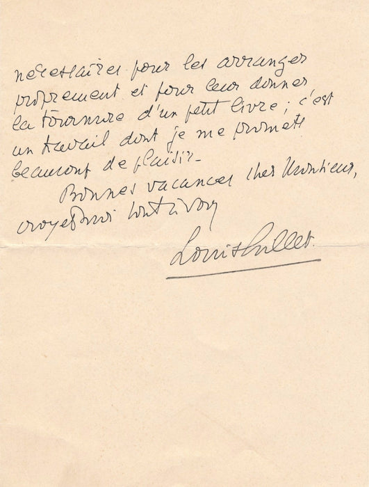 Littérature Histoire Louis Gillet lettre autographe signée éditeur Anatole Franc