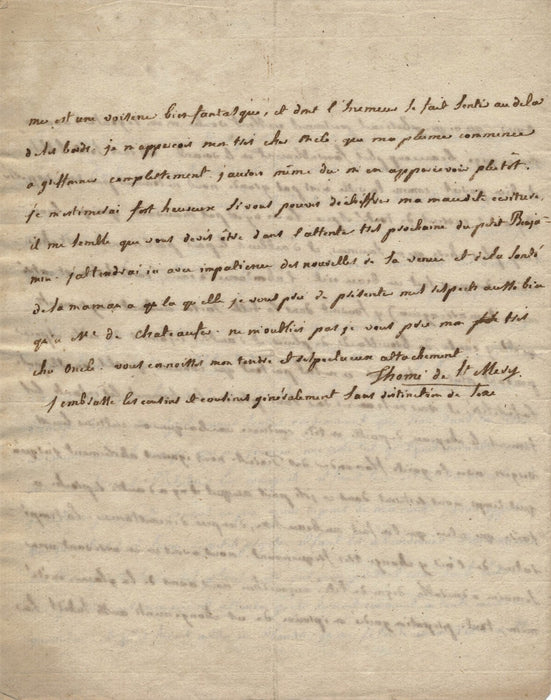 Thomé de Méry THOMÉ de FERRIERES correspondance lettres autographes signées
