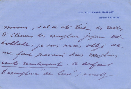 Maurice Barrès exemplaire luxe Lettres d' Elvire Lamartine carte autographe