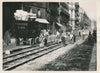 Rue Maubeuge Paris on enlève anciennes lignes de tramway photo photographie 1941