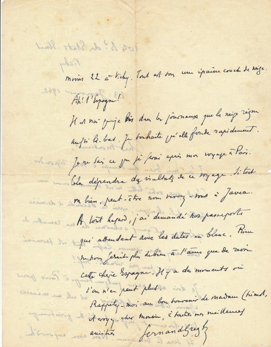 Fernand GREGH 6 lettres autographes signées à Edouard CHIMOT éditions Devambez