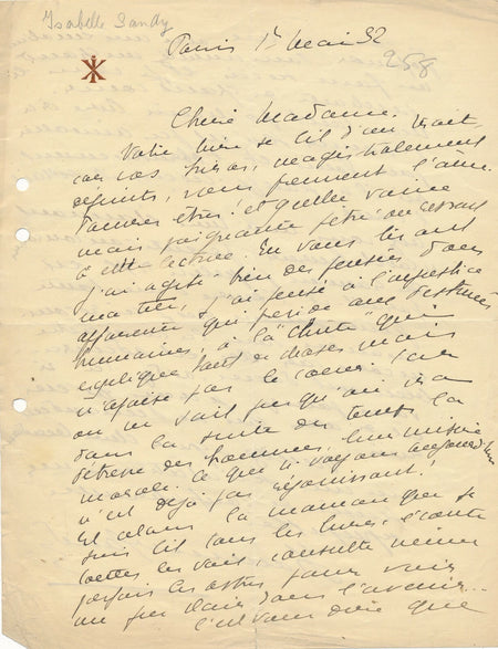 Isabelle SANDY écrivaine 2 lettres autographes signées et Carte Céline LHOTTE 