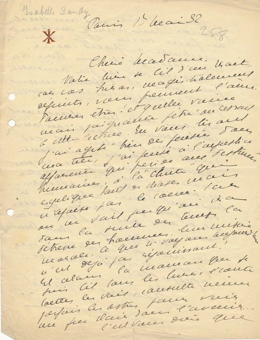 Isabelle SANDY écrivaine 2 lettres autographes signées et Carte Céline LHOTTE 