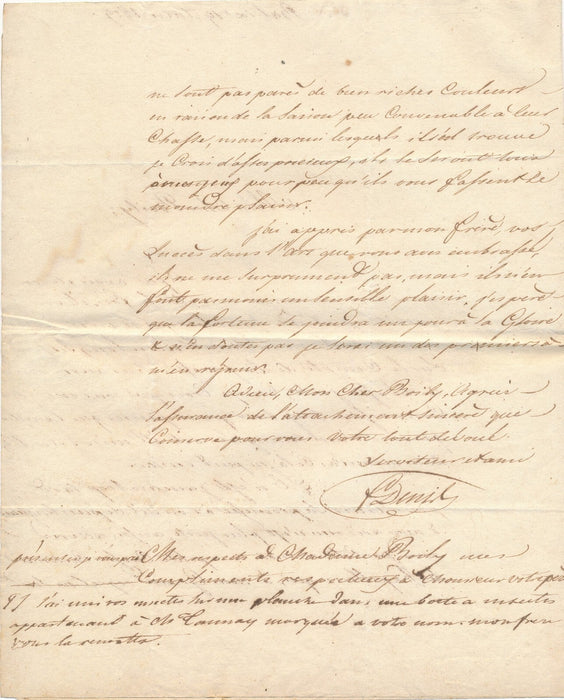 Ferdinand DENIS 2 lettres autographes signées Bahia à BOILLY Auguste BARBIER
