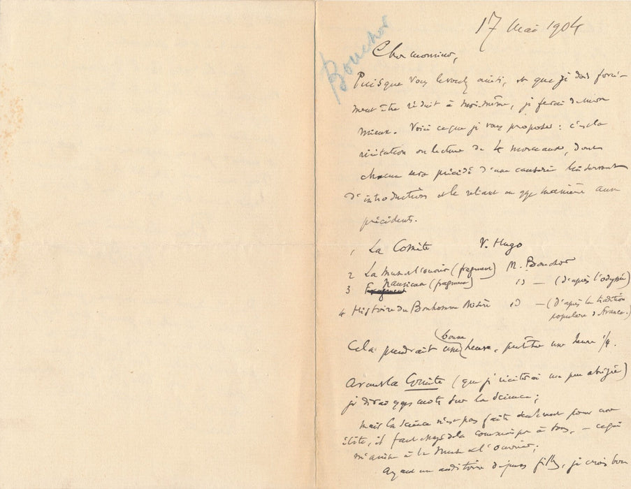 Maurice BOUCHOR 11 lettres autographes signées lot écrivain Petit Théâtre