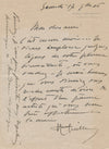 Albert GUILLAUME ensemble lettre à Lapauze et 3 cartes autographes