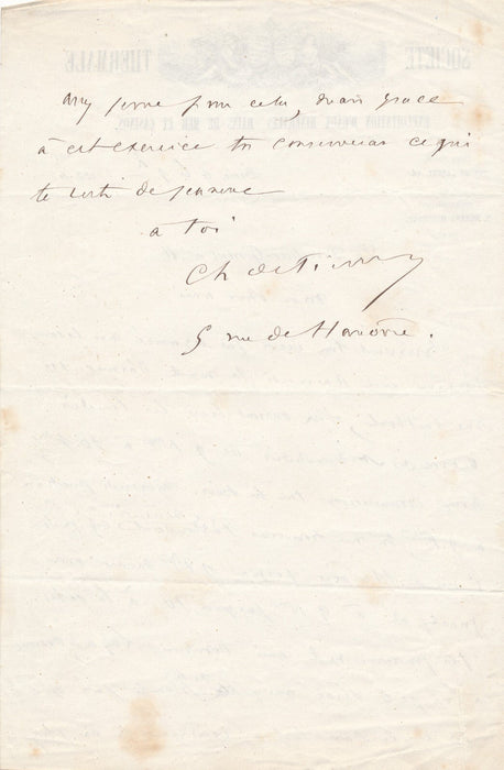 Société thermale escrime Raimondi Lettre autographe signée à Jules de Premaray