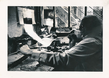 Le souffleur de verre atelier photo photographie début 1980 travail