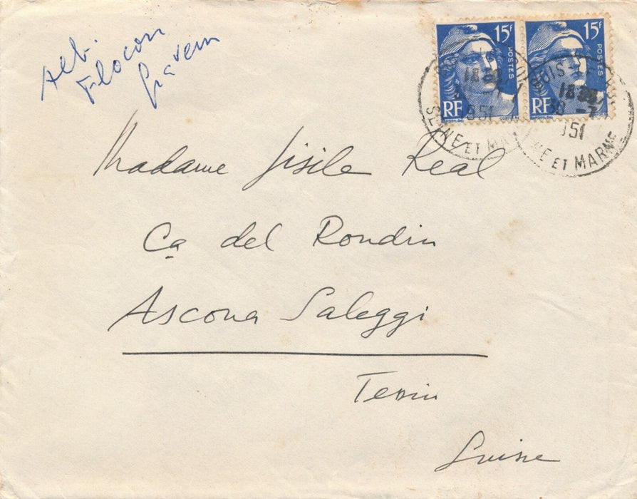 Albert FLOCON travaille en Espagne 2 lettres autographes signées 1951 1954
