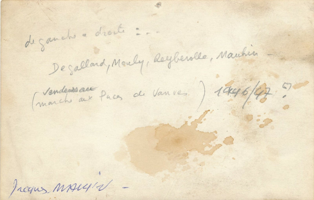 Paul REBEYROLLE M. de GALLARD M. MOULY J. MAUHIN photo argentique époque puces
