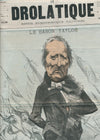 Baron TAYLOR lettre autographe signée aide Maurice Alhoy Gens de lettres
