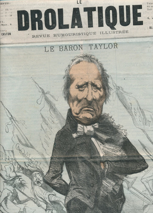 Baron TAYLOR lettre autographe signée aide Maurice Alhoy Gens de lettres