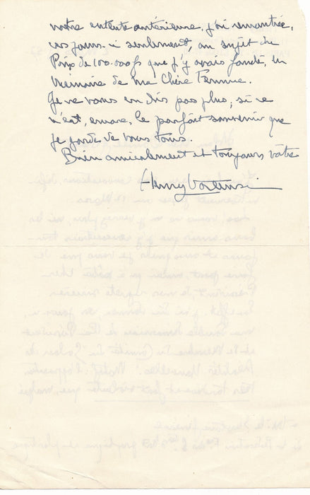 Bel ensemble Henry VALENSI 2 lettres autographes et 2 catalogues Prix Valensi