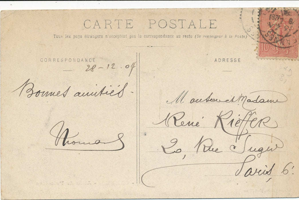 René KIEFFER  relieur 3 CP autographe signées à lui adressées THOMAS libraire