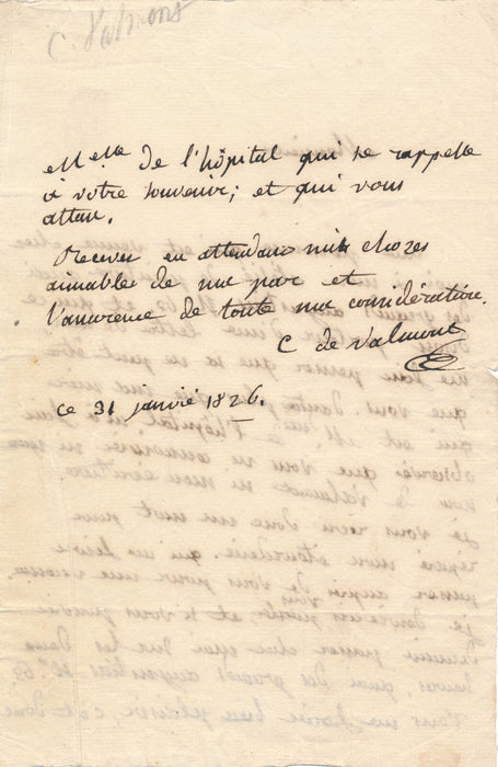 Constance JACQUET DE VALMONT peintre belge lettre autographe signée 1826