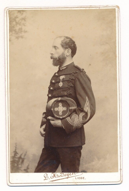 photographie soldat officier carte cabinet L. H. Zeyen Liège