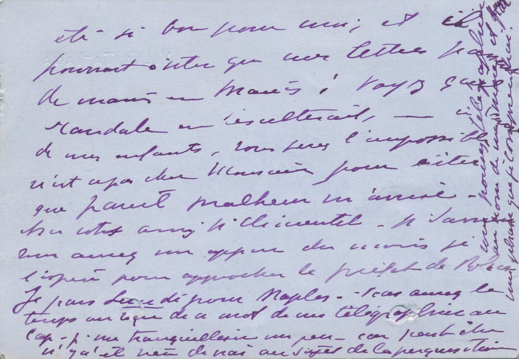 Cyprienne DUBERNET HERIOT DOUINE 2 cartes autographes signées