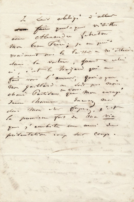 art Eugène ISABEY peintre, lithographe, aquarelliste Lettre autographe signée