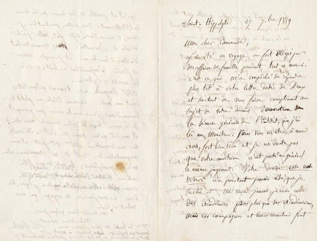 Ingénieur Mines école Charles Combes lettre autographe signée charge Académie 