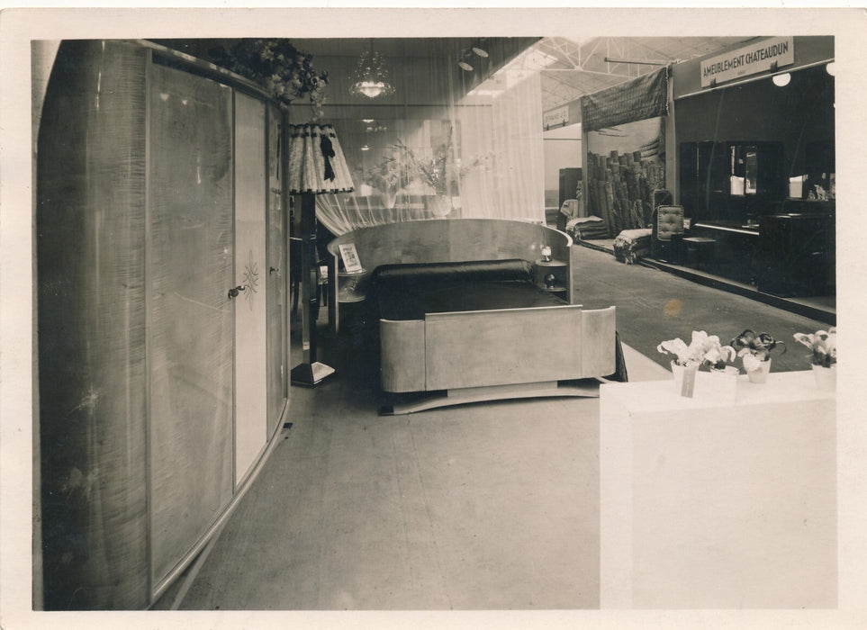 Boyer ébeniste salon 6 photographies argentique époque 1937-1938 mobilier meuble