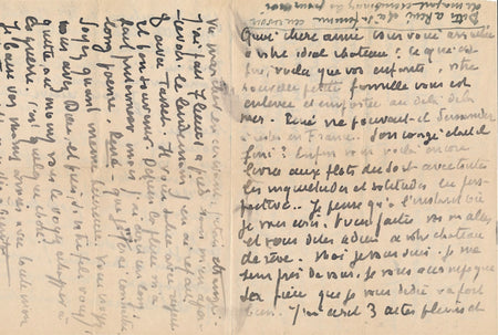 Émile BERNARD très belle lettre autographe signée amitié guerre religion