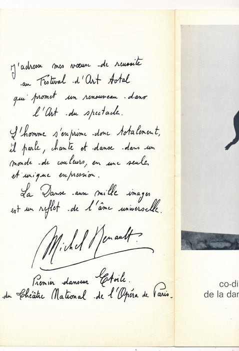 danse catalogue Premier festival d’art total 1967 Ginette Bastien Boucharé