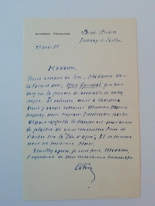 La Force Nompar Caumont lettre autographe signée Donnay Mon journal Dieppe