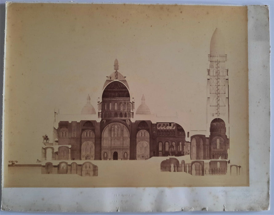 Paul ABADIE 3 plans Sacré-Cœur photo photographie Charles MARVILLE autographe