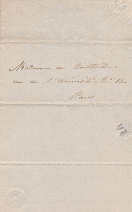 Marie PLEYEL 3 lettres autographes signées à Louise BOUTEILLER