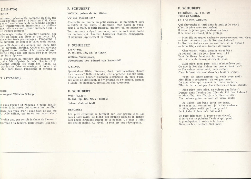 Victoria de los ÁNGELES cantatrice soprano livret programme signé 1976