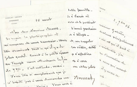 Léon BONNAT 2 lettres autographes signées Henriette Brown musée Mulhouse