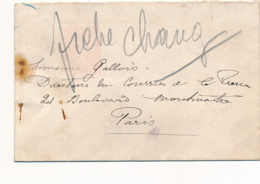 Jean DALVY Carte autographe signée Double amour Elise MICHEL