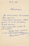Famille Breuil de Pontbriand comte comtesse Combourg autographe 5 lettres Havre