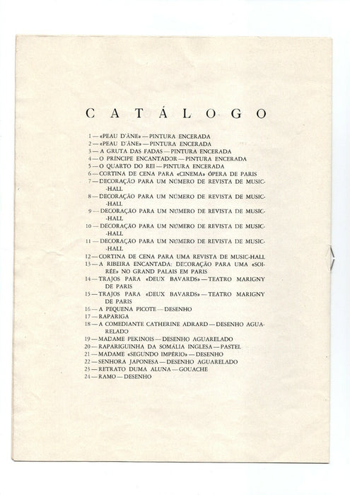 Louis TOUCHAGUES Brochure exposition dédicacée et signée 1953 Lisbonne