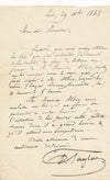 Baron TAYLOR lettre autographe signée aide Maurice Alhoy Gens de lettres