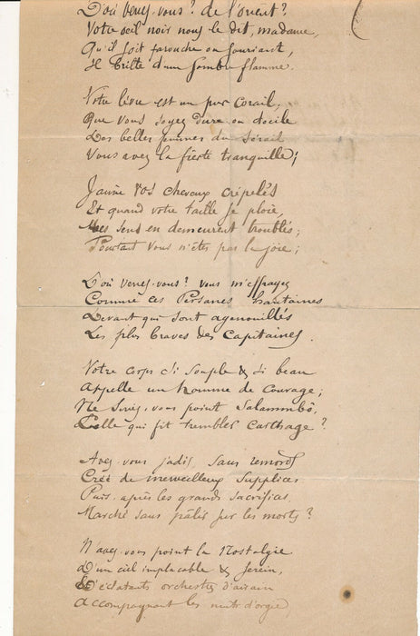 Charles GRANDMOUGIN Vesoul poète poème autographe signée femme 