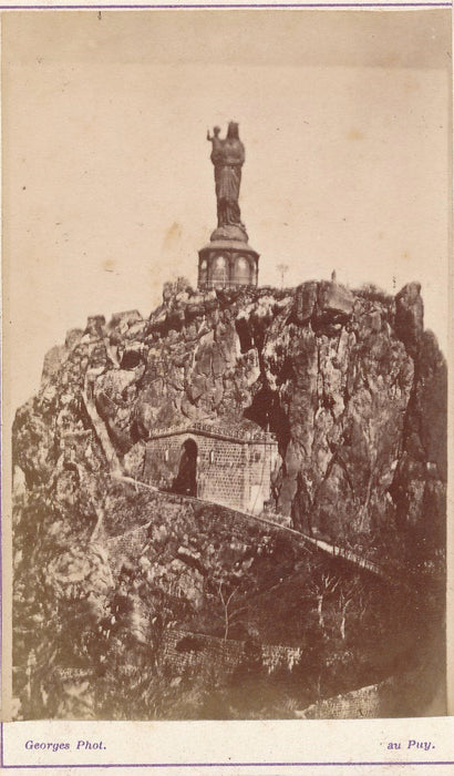 Le Puy Haute-Loire Auvergne lot 3 albumine cartes de visite Notre-Dame photo cdv