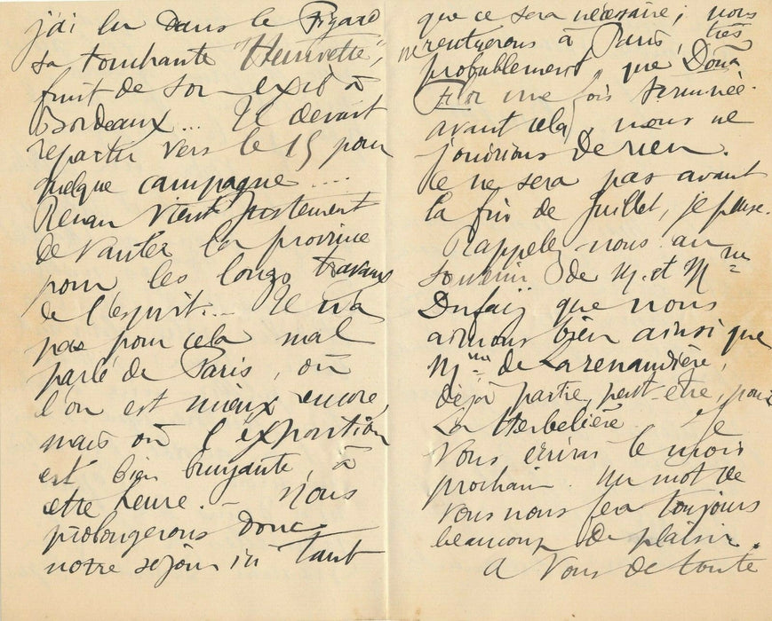 Auguste-Léon DORCHAIN Belle lettre autographe signée écriture maladie 8 pages