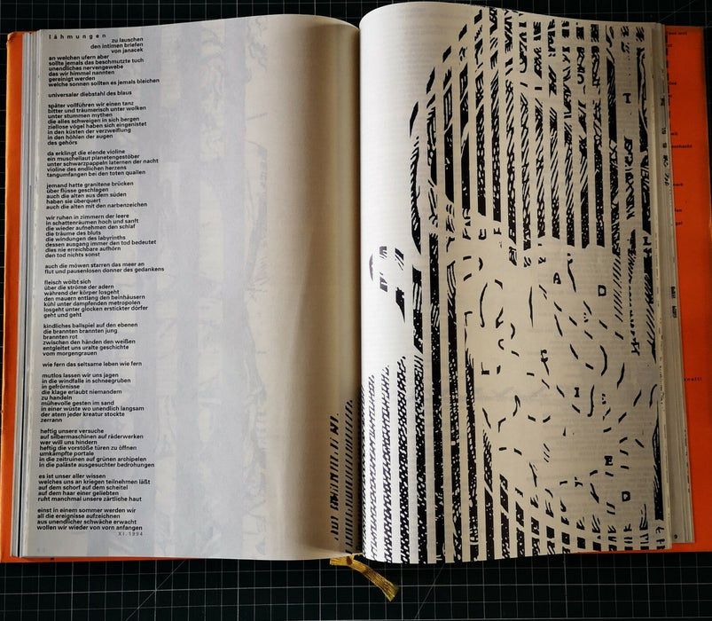 SCARDANELLI Hautabziehn The Alien of Hölderlin signé num 1996 4 photo originales