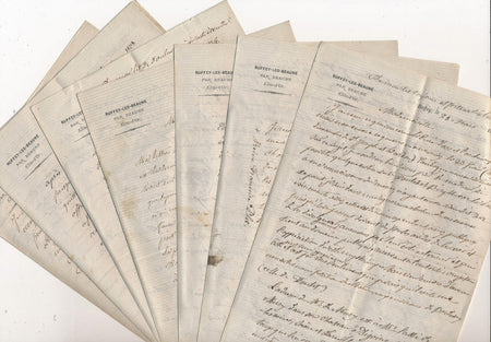 Curé de Ruffey-les-Beaume, abbé Collin Religion 7 lettres autographes signées