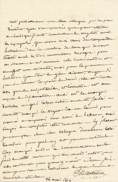 LANAUTTE comte d HAUTERIVE 2 lettres autographes nomination Dudon Mounier Portal