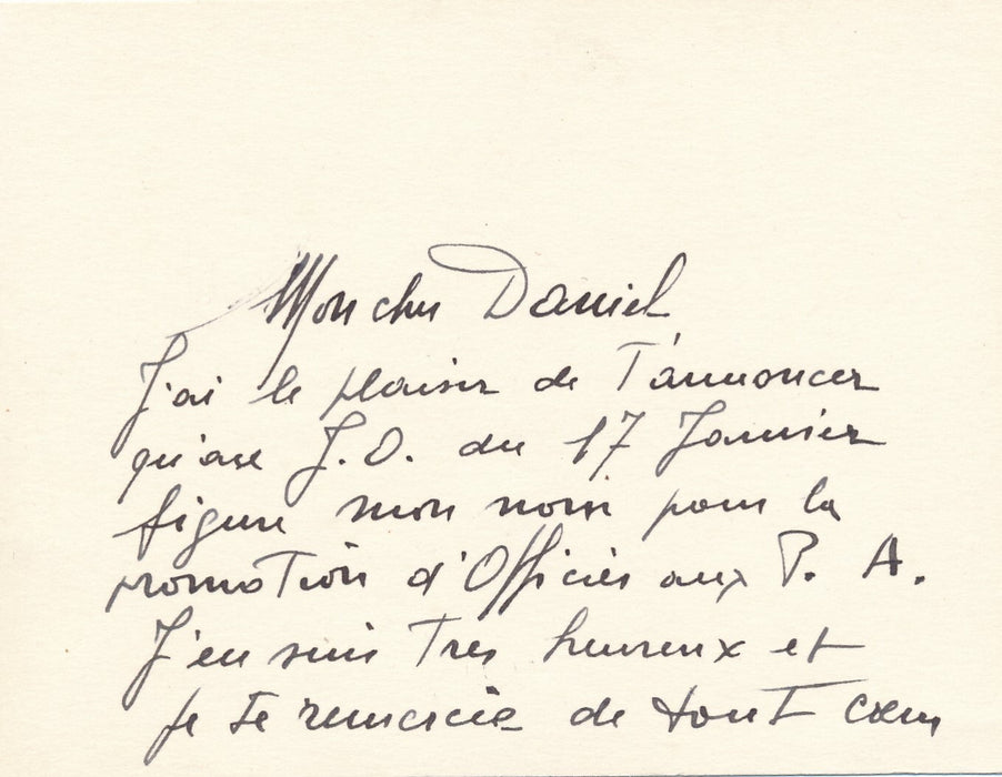 Mario PINETTI 2 lettres autographes signées V. Charreton Salon d'Hiver